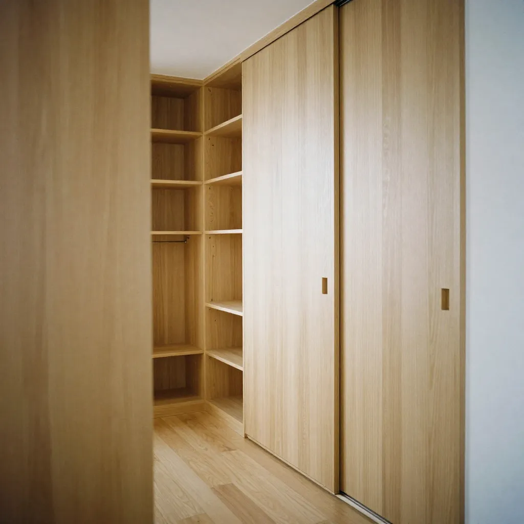 Custom wardrobe with floor storage