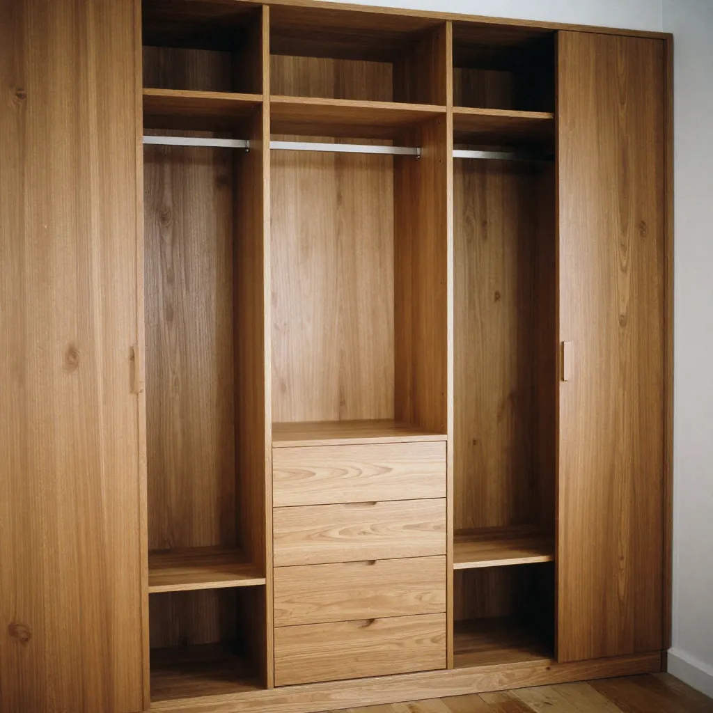 Open plan wardrobe organization